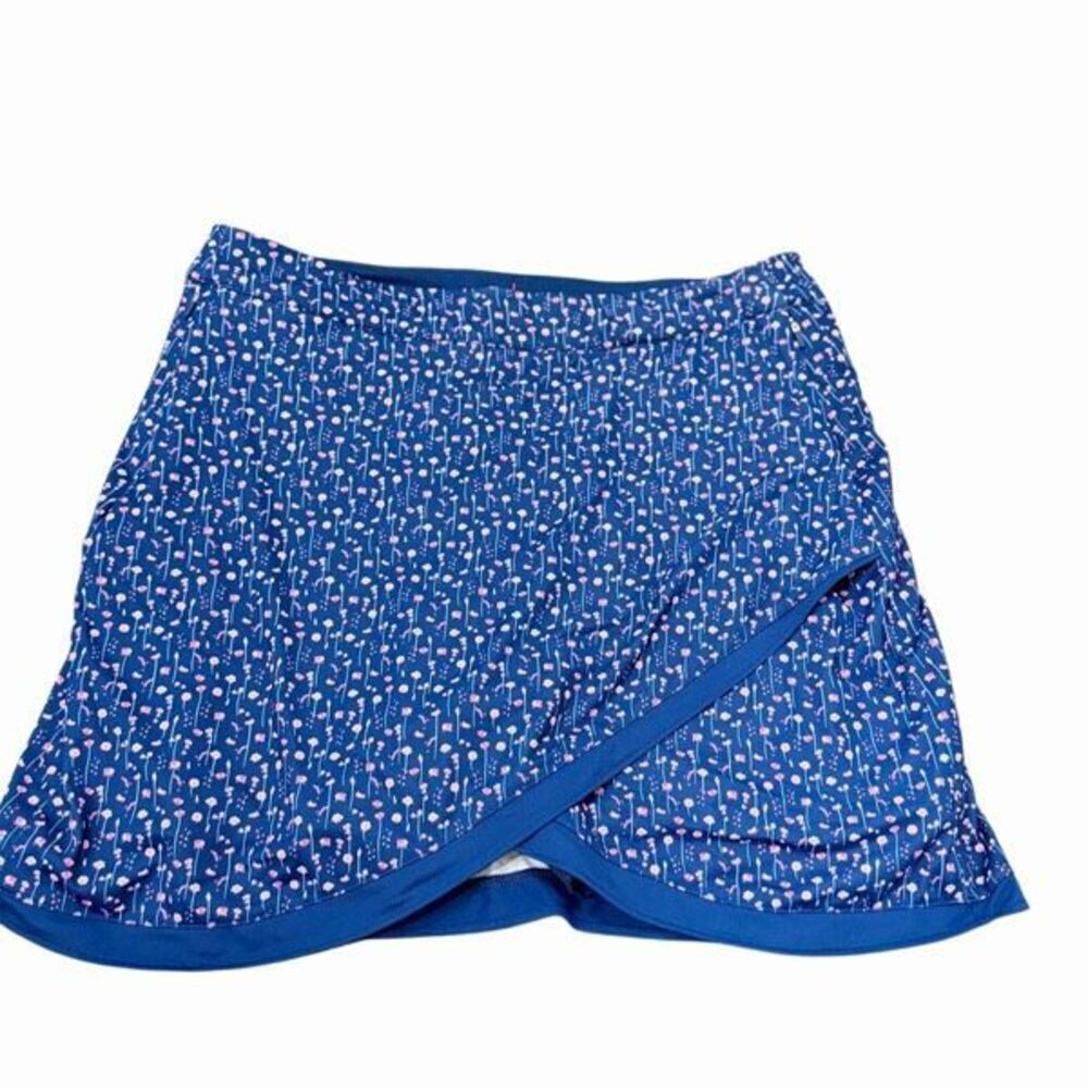 Peter Millar blue with pink flowers skort- size L